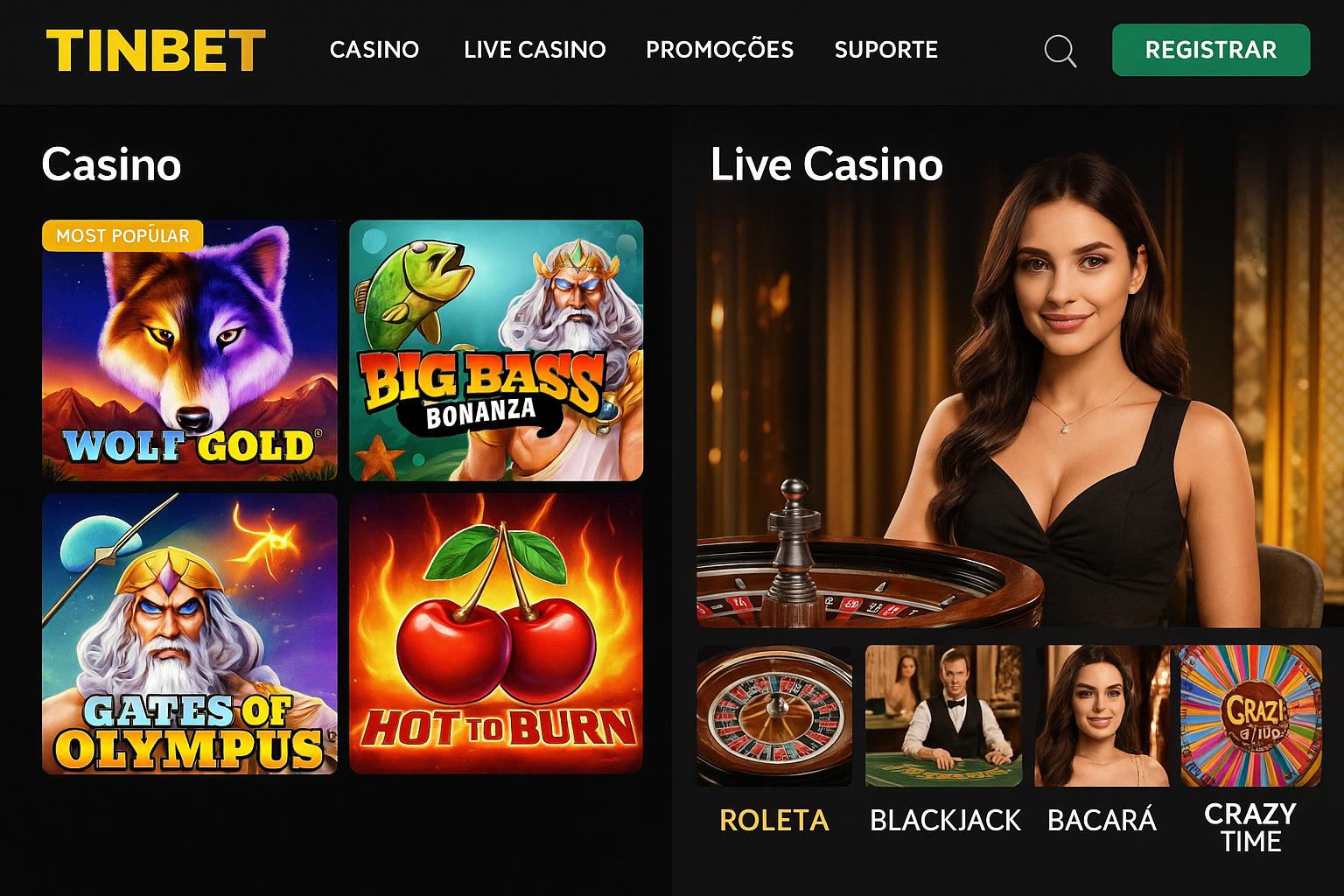 O TINBET Live Casino lança promoções regularmente