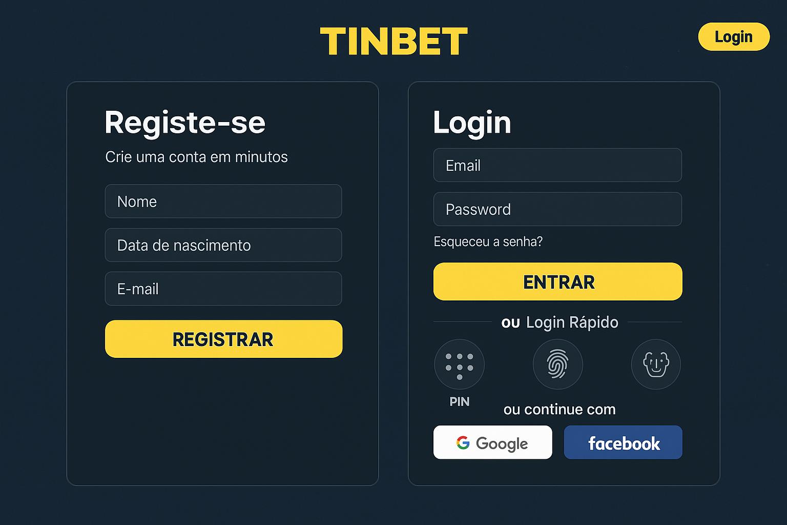 Não Perca tempo, o rRgistro na site TINBET